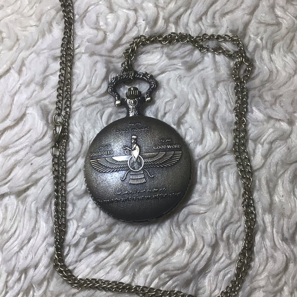 FARVAHAR AHURA MAZDA POCKET WATCH or NECKLACE - Picture 2 of 6